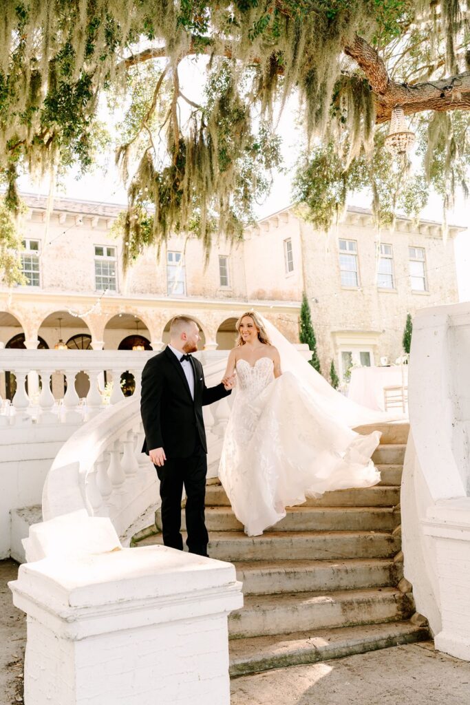 Bride and Groom portrait at Bella Cosa Wedding Venue