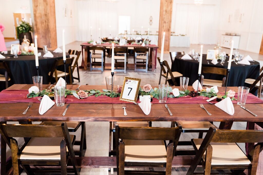 Wedding reception details at Granville Plantation Wedding
