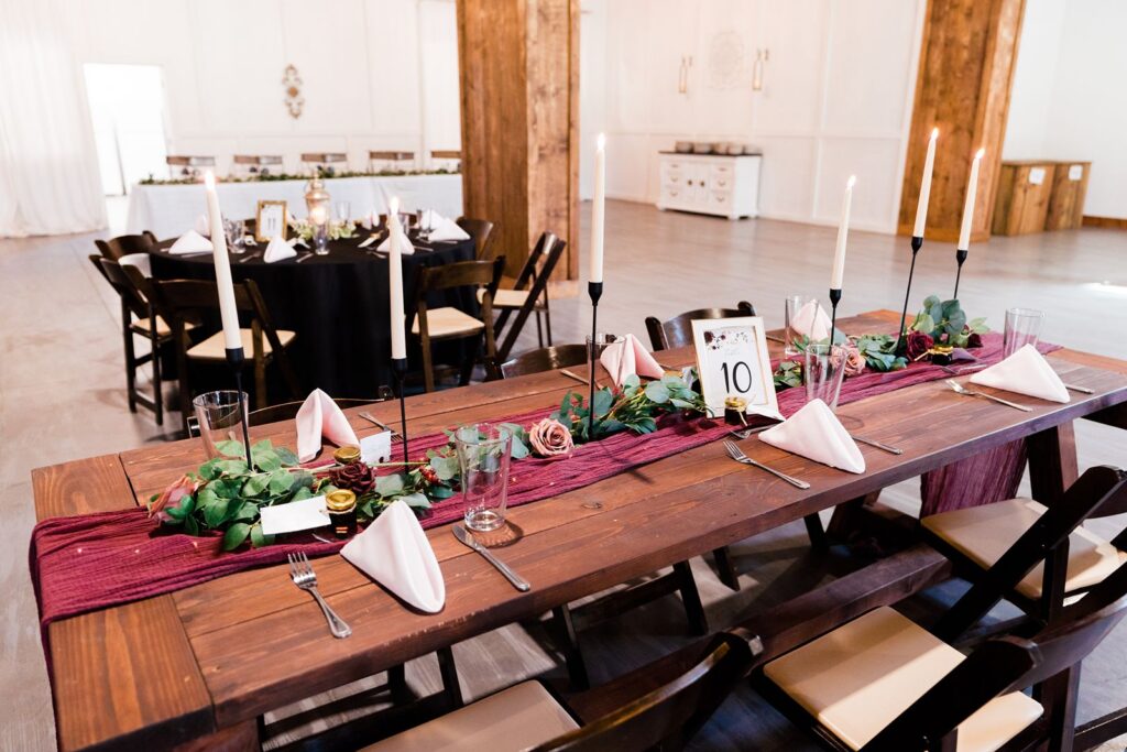Granville Plantation wedding reception decorations